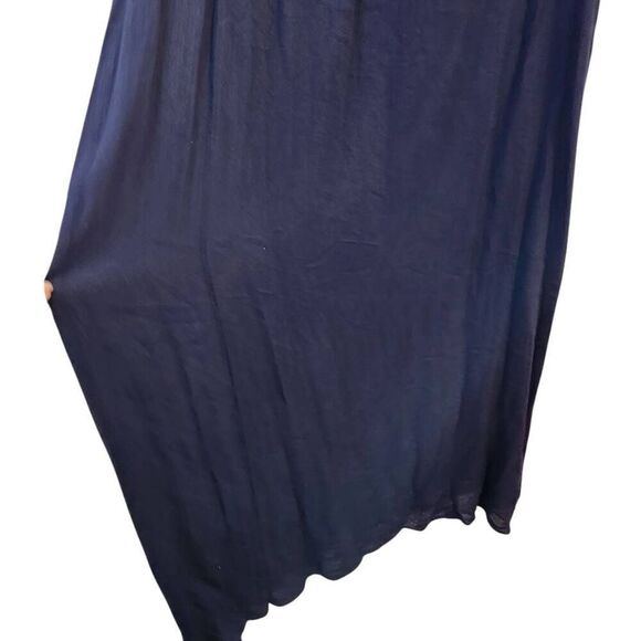 Naïf navy maxi dress cutout print Rayon flowy boho festival medium - Picture 3 of 8